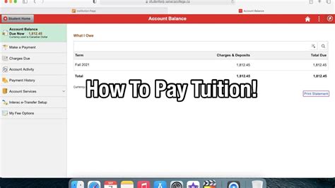 seneca college tuition fee|seneca fee payment.